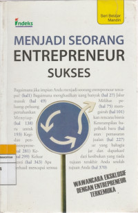 Image of MENJADI SEORANG ENTREPRENEUR SUKSES
