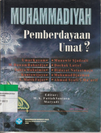 Image of MUHAMMADIYAH : Pemberdayaan Umat ?